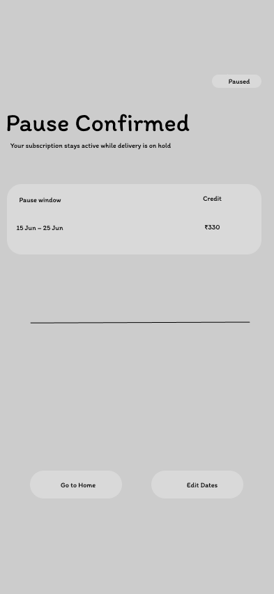 Pause Confirmation Wireframe